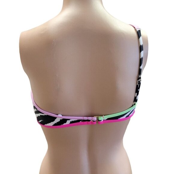 CALIFORNIA Waves Juniors Printed Asymmetric Bi Black White Print Large - Picture 5 of 6